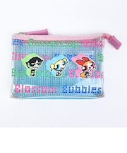 パワーパフガールズ 3ポケットポーチ クリア カラフルピクセル パワパフ