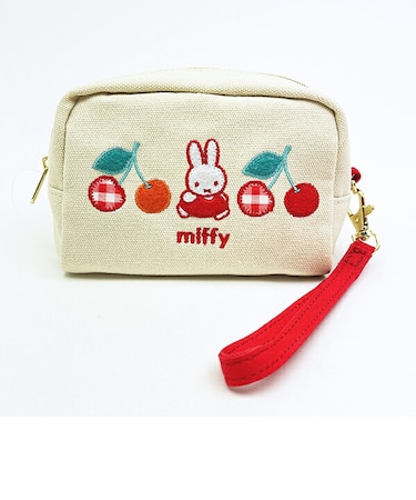 ミッフィー miffy ワッペンミニポーチ レトロチェリーシリーズ