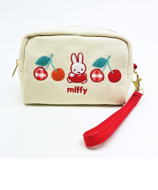 ミッフィー miffy ワッペンミニポーチ レトロチェリーシリーズ