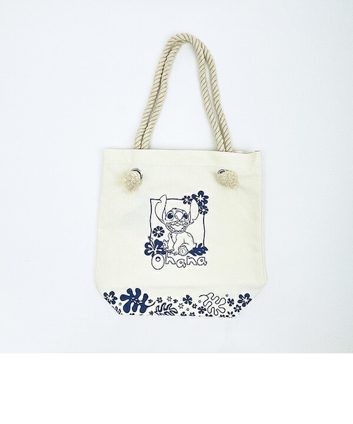 ディズニー スティッチ トートバッグ (ブルー) ハワイアンシリーズ Disney