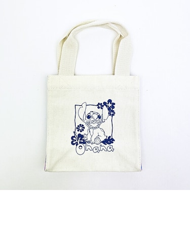 ディズニー スティッチ ミニスクエアトートバッグ (ブルー) ハワイアンシリーズ Disney