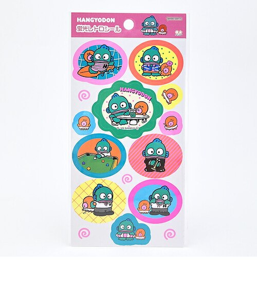 サンリオ ハンギョドン 蛍光レトロシール ポップ 文具 Sanrio 日本製