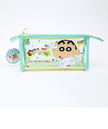 クレヨンしんちゃん パジャマ ビーズチャーム付きクリアペンポーチ 文具