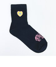パワーパフガールズ ソックス ハート刺繍 ブラック アパレル パワパフ