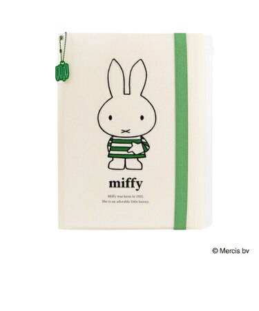 ミッフィー miffy バンド付き A4クリアホルダー (6P) グリーン ブルーナ・カラーシリーズ クリアファイル 文具