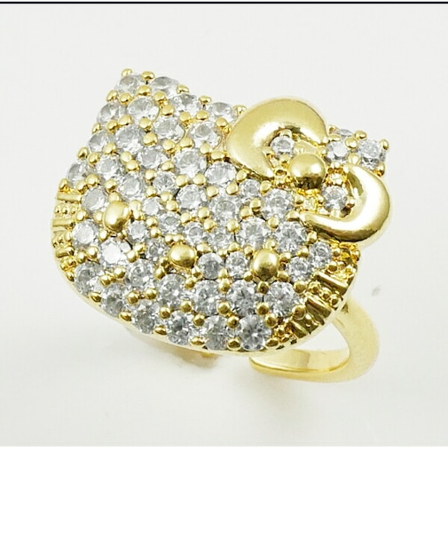 サンリオ ハローキティ ジュエリー パヴェフェイスリング アクセサリー ゴールド sanrio