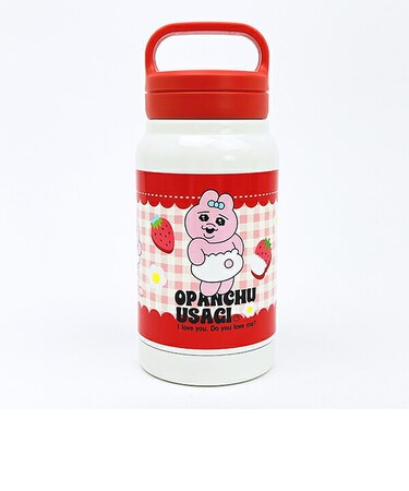 おぱんちゅうさぎ スクリューハンドル付マグボトル ストロベリー 水筒 ランチ