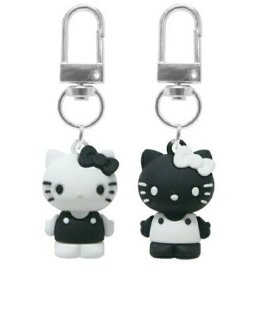 サンリオ ハローキティ モノクロ PVCペアキーホルダー Sanrio