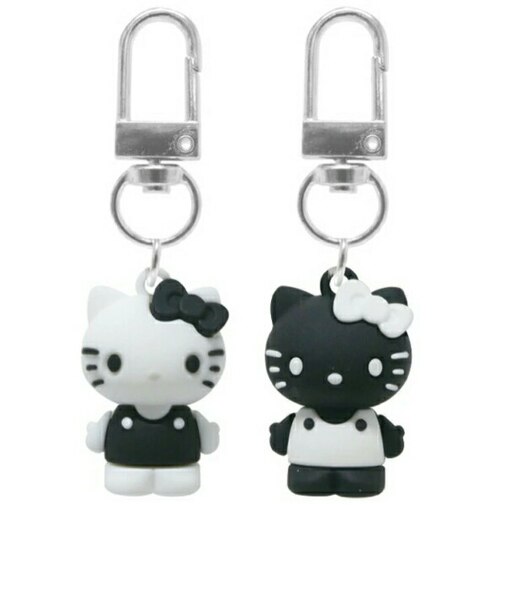 サンリオ ハローキティ モノクロ PVCペアキーホルダー Sanrio