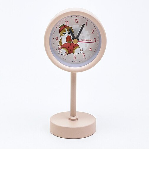 モフサンド イチゴにゃん スタンドクロック (ピンク) 置き時計 mofusand