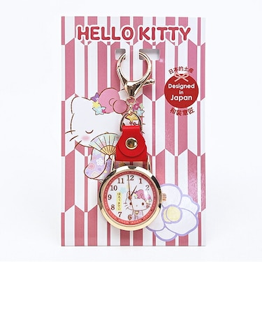 サンリオ ハローキティ 和柄キーチェーンウォッチ (レッド) 時計 Sanrio