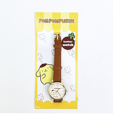 サンリオ ポムポムプリン シンプルラインウォッチ (ブラウン) 腕時計 Sanrio