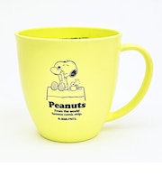 スヌーピー ウッドストック マグカップ(L) (イエロー) パステルカラー樹脂食器 コップ SNOOPY