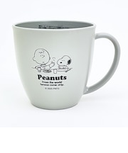 スヌーピー チャーリーブラウン マグカップ(L) (グレー) パステルカラー樹脂食器 コップ SNOOPY