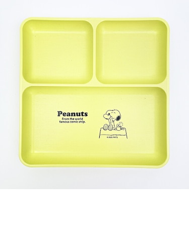 スヌーピー ウッドストック ランチ皿 (イエロー) パステルカラー樹脂食器 日本製 SNOOPY
