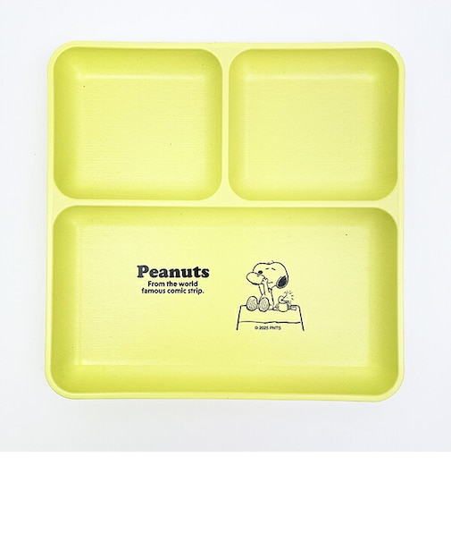 スヌーピー ウッドストック ランチ皿 (イエロー) パステルカラー樹脂食器 日本製 SNOOPY