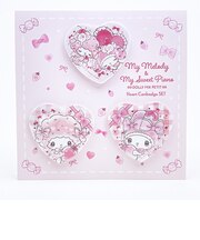 サンリオ マイメロディ マイスウィートピアノ ハート缶バッチ3個セット 日本製 Sanrio