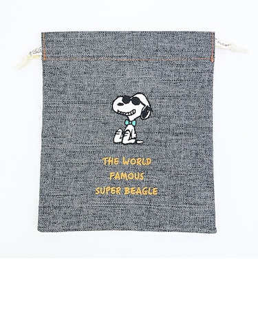スヌーピー ジョークール 巾着 ボウタイ ブラック SNOOPY