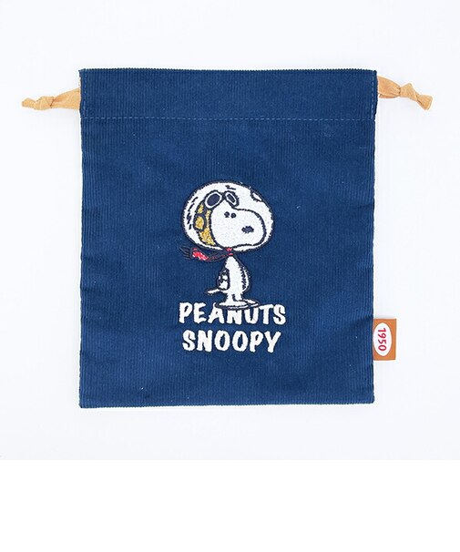 スヌーピー 巾着 アストロ ネイビー SNOOPY