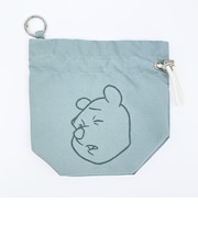 ディズニー くまのプーさん 巾着 グリーン ファニーフェイス Disney