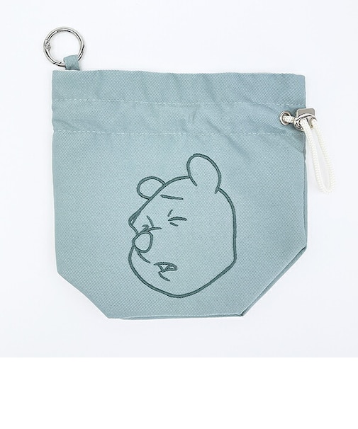 ディズニー くまのプーさん 巾着 グリーン ファニーフェイス Disney