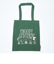 スヌーピー ロゴカラ―トートバッグ グリーン フレンズ SNOOPY
