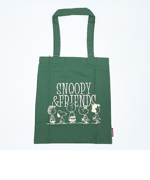 スヌーピー ロゴカラ―トートバッグ グリーン フレンズ SNOOPY
