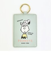スヌーピー シングルパスケース 情景 グリーン SNOOPY