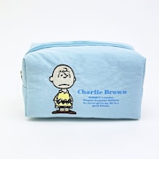 スヌーピー チャーリーブラウン コスメポーチ アップリケ SNOOPY