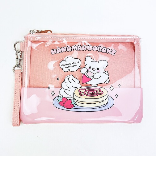 サンリオ はなまるおばけ フラットポーチ ピンク パステルPOP Sanrio