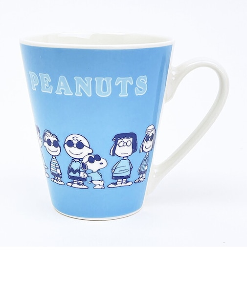 スヌーピー コミカルマグカップ (ブルー) コップ ピーナッツギャングシリーズ SNOOPY