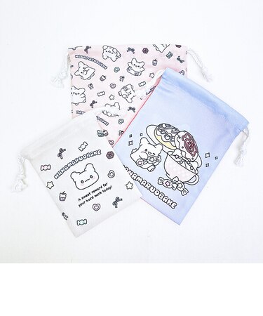 サンリオ はなまるおばけ 3P巾着セット パステルPOP Sanrio