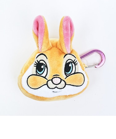 ディズニー ミスバニー カラビナ付きふわミニポーチ ベージュ Disney