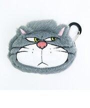 ディズニー ルシファー カラビナ付きふわミニポーチ グレー Disney