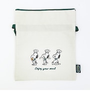 スヌーピー 巾着 グリーン シェフシリーズ SNOOPY