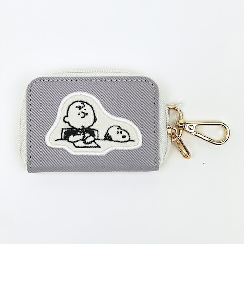 Snoopy Charlie Brown Smart Key Case, Gray, Applique, SNOOPY