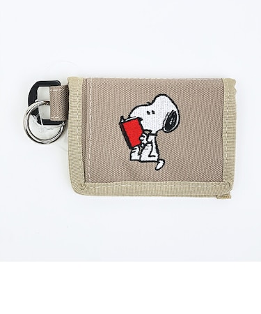 スヌーピー 二つ折りコインポーチ ベージュ SNOOPY