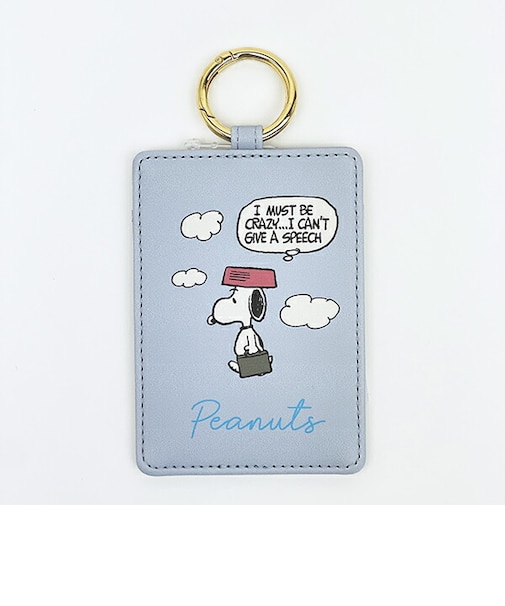 スヌーピー シングルパスケース 情景 パープル 定期入れ SNOOPY