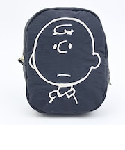 スヌーピー チャーリーブラウン フェイスポーチ ブラック SNOOPY