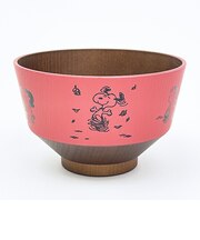 スヌーピー 汁椀 (朱色) 日本の伝統色シリーズ 食器 日本製 SNOOPY