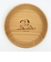 スヌーピー ブナ丸プレート 12cm(B) 食器 木製キッチングッズシリーズ SNOOPY