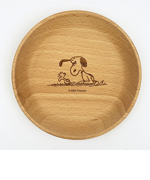 スヌーピー ブナ丸プレート 12cm(B) 食器 木製キッチングッズシリーズ SNOOPY