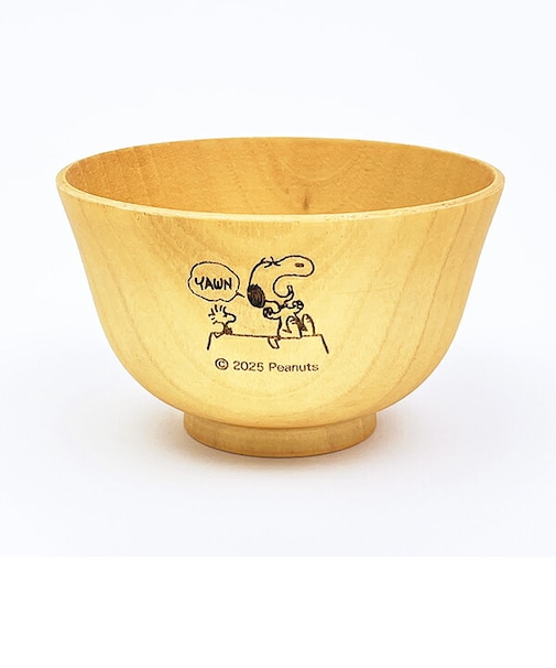 スヌーピー あくび 木製くりぬき汁椀 食器 SNOOPY