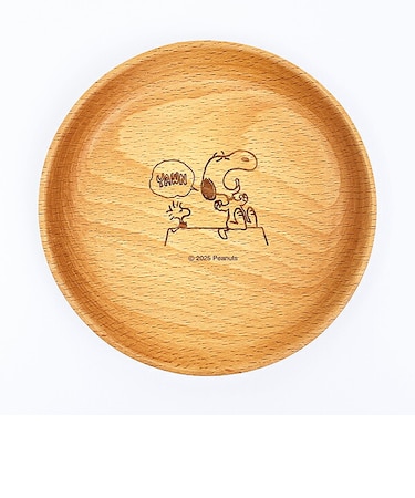 スヌーピー あくび 木製丸プレート14.5cm 食器 木製キッチングッズシリーズ SNOOPY