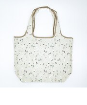 ミッフィー miffy 折りたたみエコバッグ(M) 小花 グレージュ
