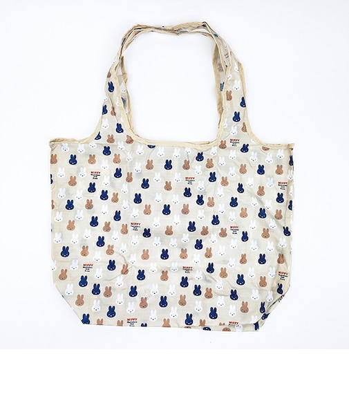 ミッフィー miffy 折りたたみエコバッグ(M) グレーメニー
