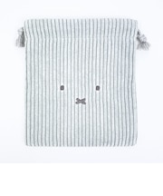 ミッフィー miffy 巾着 (グレー) おかおコーデュロイシリーズ