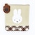 ミッフィー miffy ミニフラットポーチ (ベージュ) ダイアゴナルチェックシリーズ