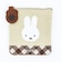 ミッフィー miffy ミニフラットポーチ (ベージュ) ダイアゴナルチェックシリーズ