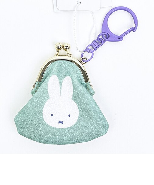 ミッフィー miffy プチがま口キーホルダー (グリーン) はんなりフラワーシリーズ